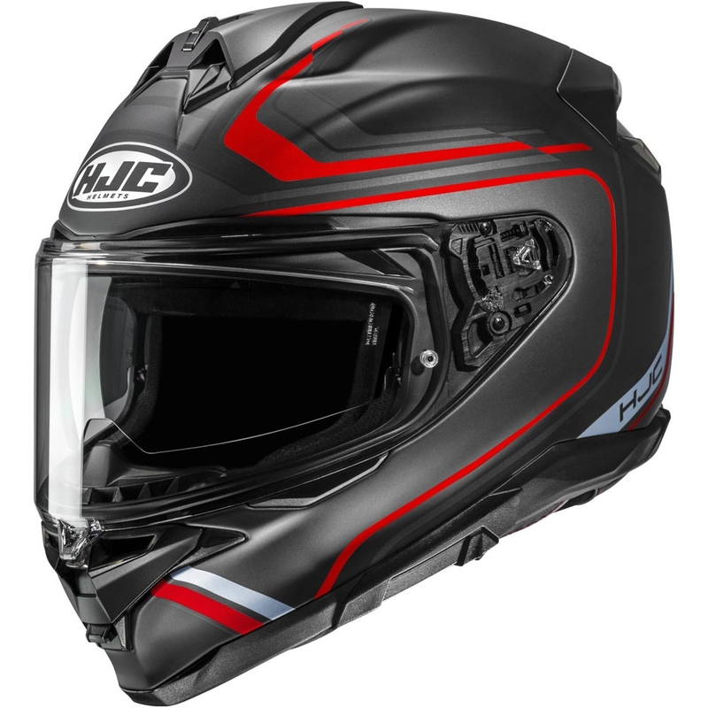 Casco integral de moto HJC F72 Oflo MC1SF negro mate-rojo