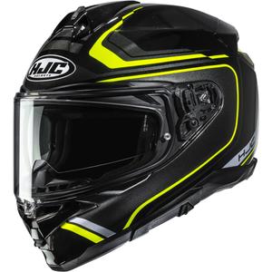 Casco integral de moto HJC F72 Oflo MC3H negro-amarillo flúor