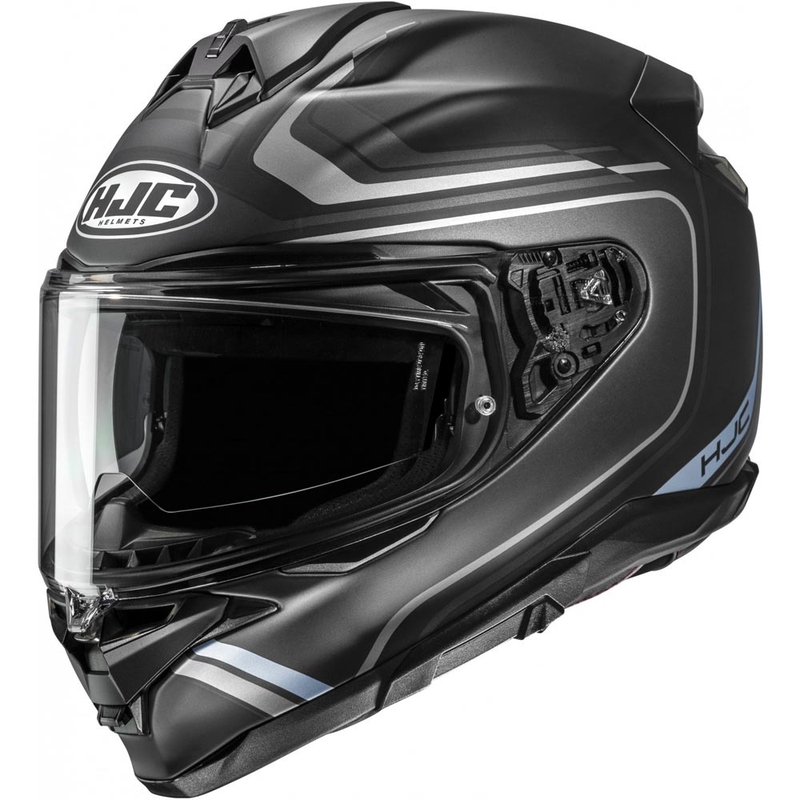 Casco integral de motocicleta HJC F72 Oflo MC5SF negro-gris-azul