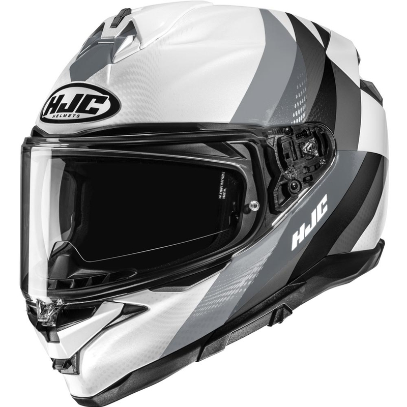 Casco integral de moto HJC F72 Racero MC10 blanco-gris-negro