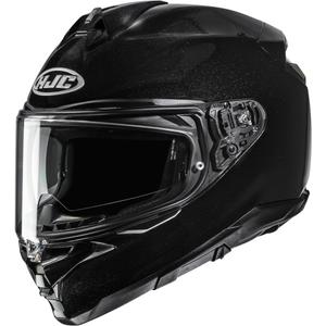 Casco integral de moto HJC F72, color negro metalizado sólido.