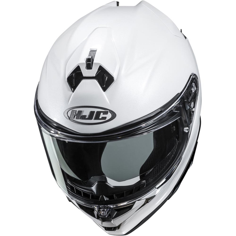 Casco integral de moto HJC F72 color blanco perla sólido