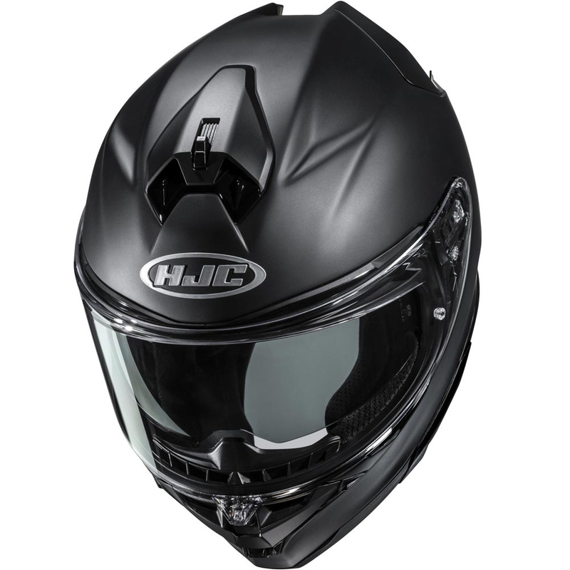 Casco integral de moto HJC F72 Solid, color negro semimate.