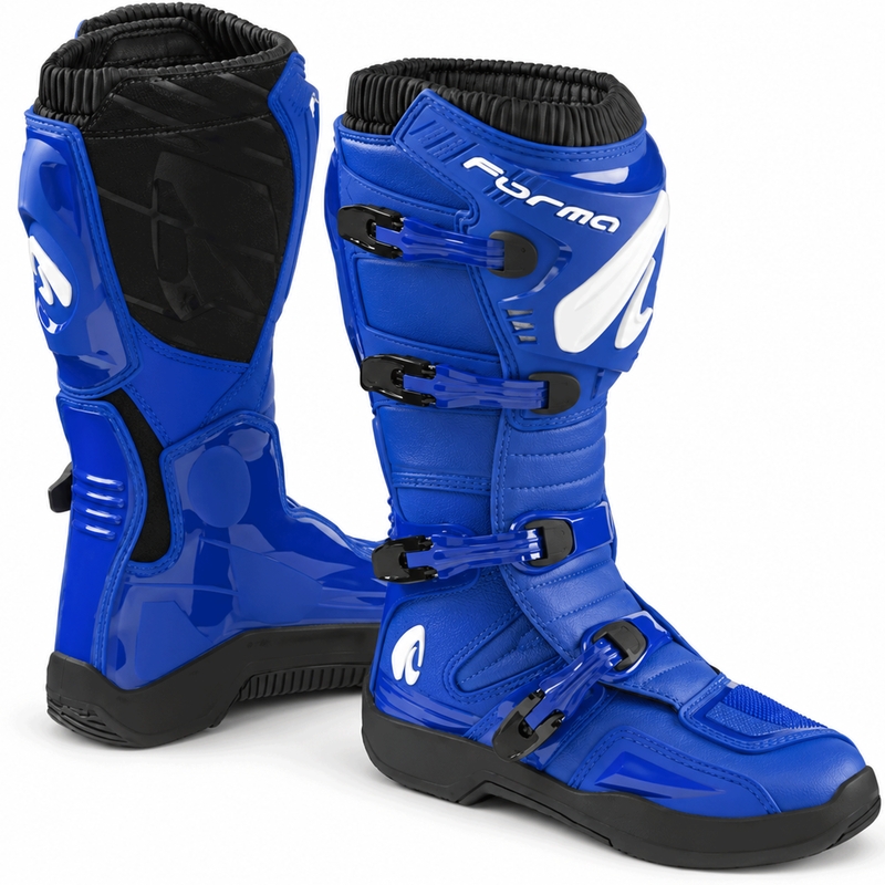 Botas de motocross Forma Traction azul-negro-blanco