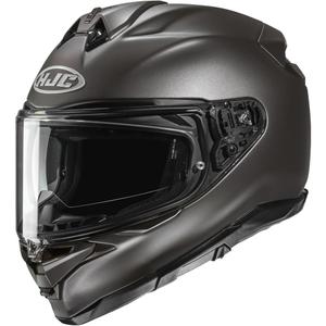 Casco integral de moto HJC F72 Solid, color gris titanio semimate.