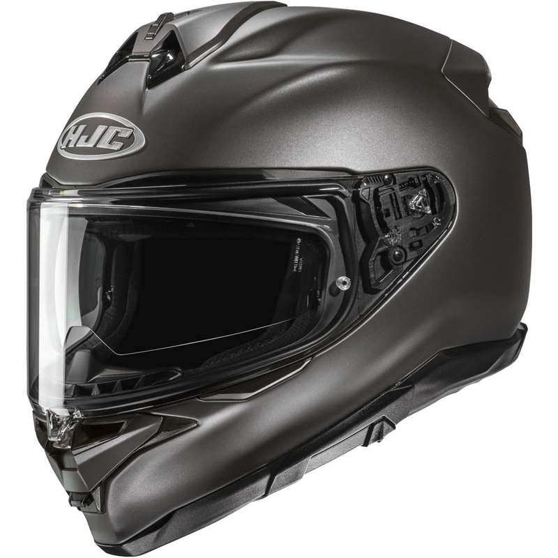 Casco integral de moto HJC F72 Solid, color gris titanio semimate.