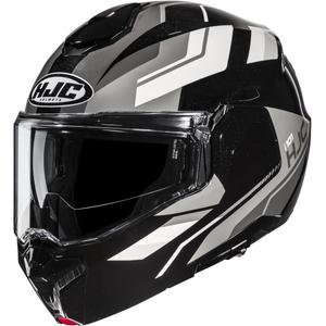 Casco de moto abatible HJC i101 Krone MC5 negro-gris-blanco