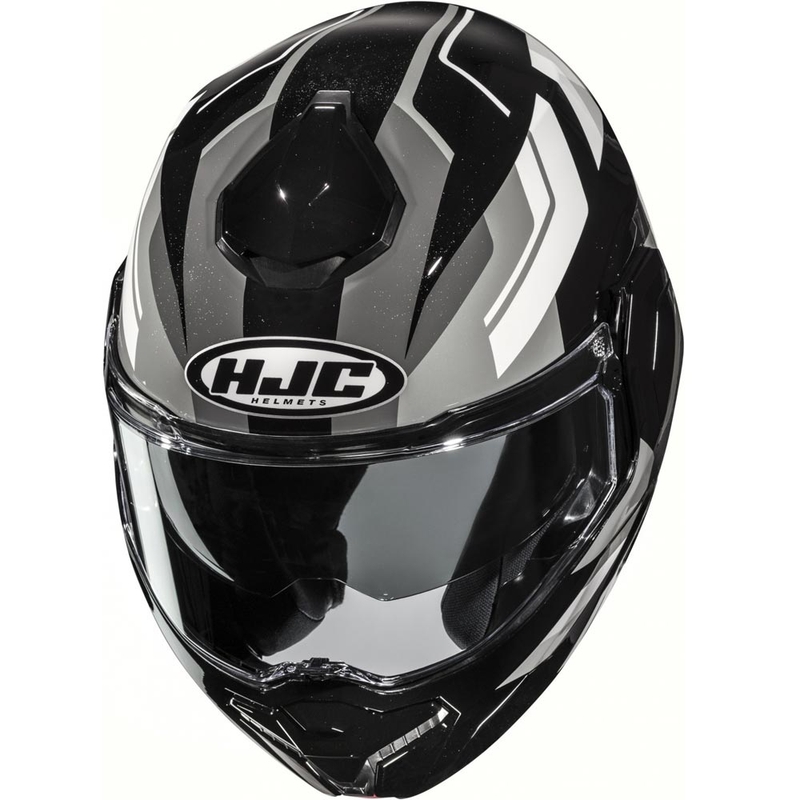 Casco de moto abatible HJC i101 Krone MC5 negro-gris-blanco