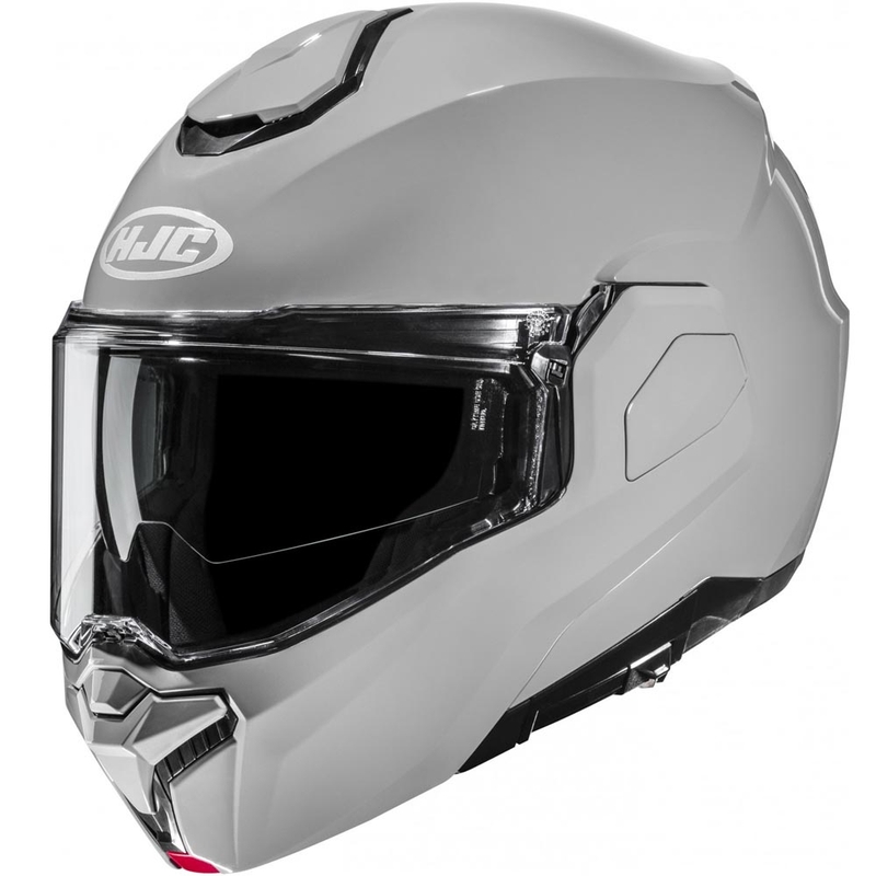 Casco de moto abatible HJC i101 Gris sólido