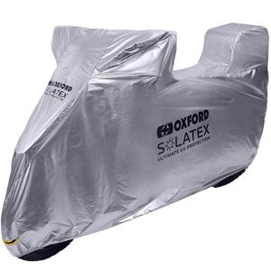 Funda para motocicleta con compartimento para equipaje Oxford Solatex plata