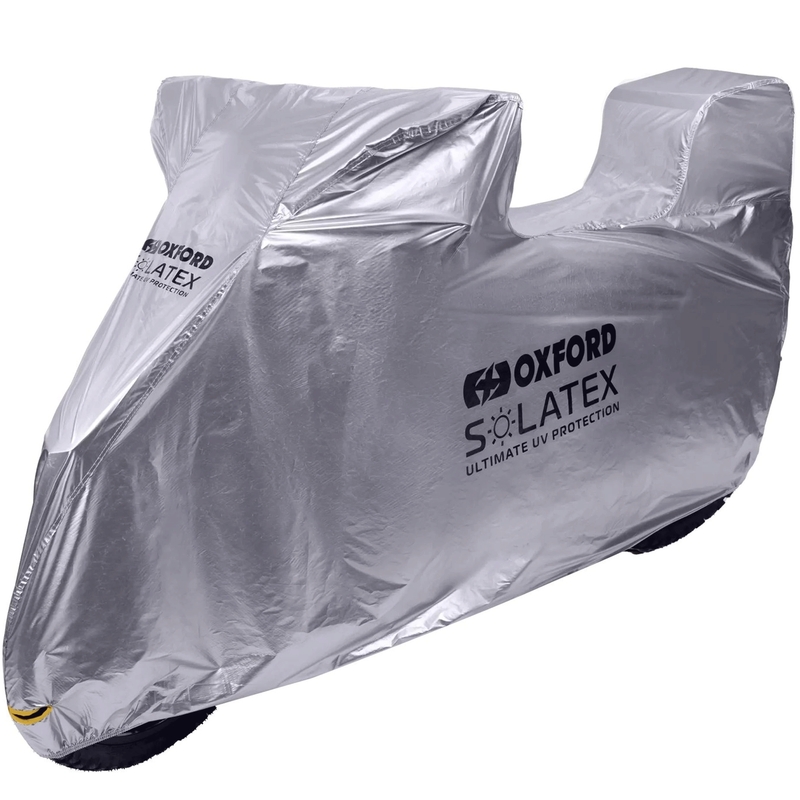 Funda para motocicleta con compartimento para equipaje Oxford Solatex plata