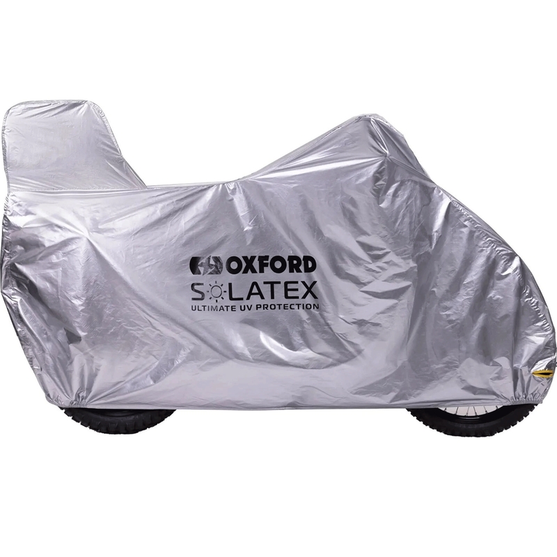 Funda para motocicleta con compartimento para equipaje Oxford Solatex plata