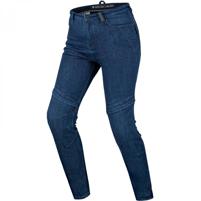 Pantalones vaqueros de moto largos para mujer Shima Metro, azul oscuro
