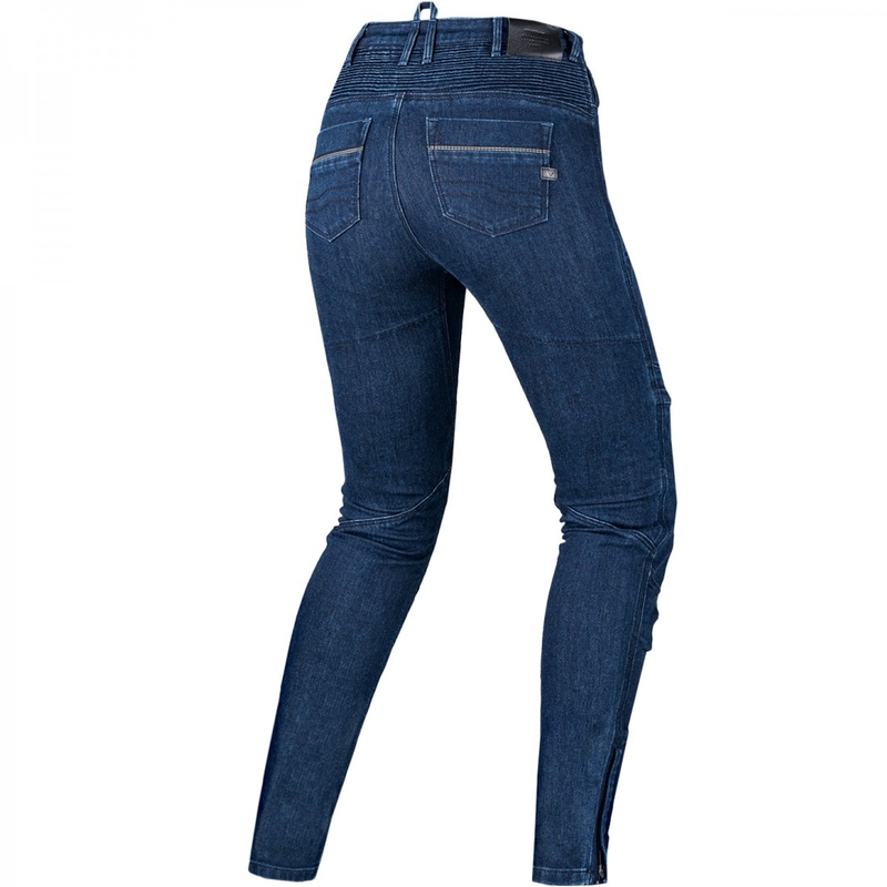 Pantalones vaqueros de moto largos para mujer Shima Metro, azul oscuro