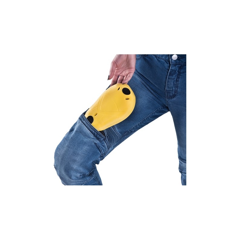 Pantalones vaqueros de moto largos para mujer Shima Jess azul