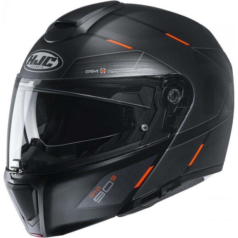 Casco de moto plegable HJC RPHA 90S Bekavo MC6HSF negro-naranja liquidación