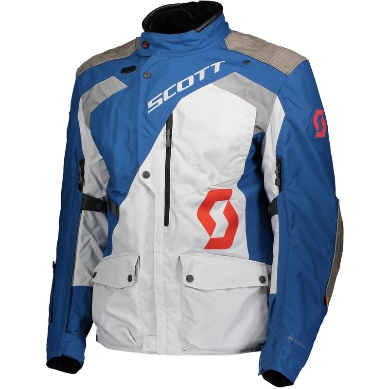 Chaqueta de moto SCOTT Dualraid Dryo azul-gris liquidación