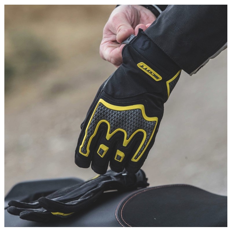 Guantes de moto SCOTT Dualraid negro-amarillo liquidación