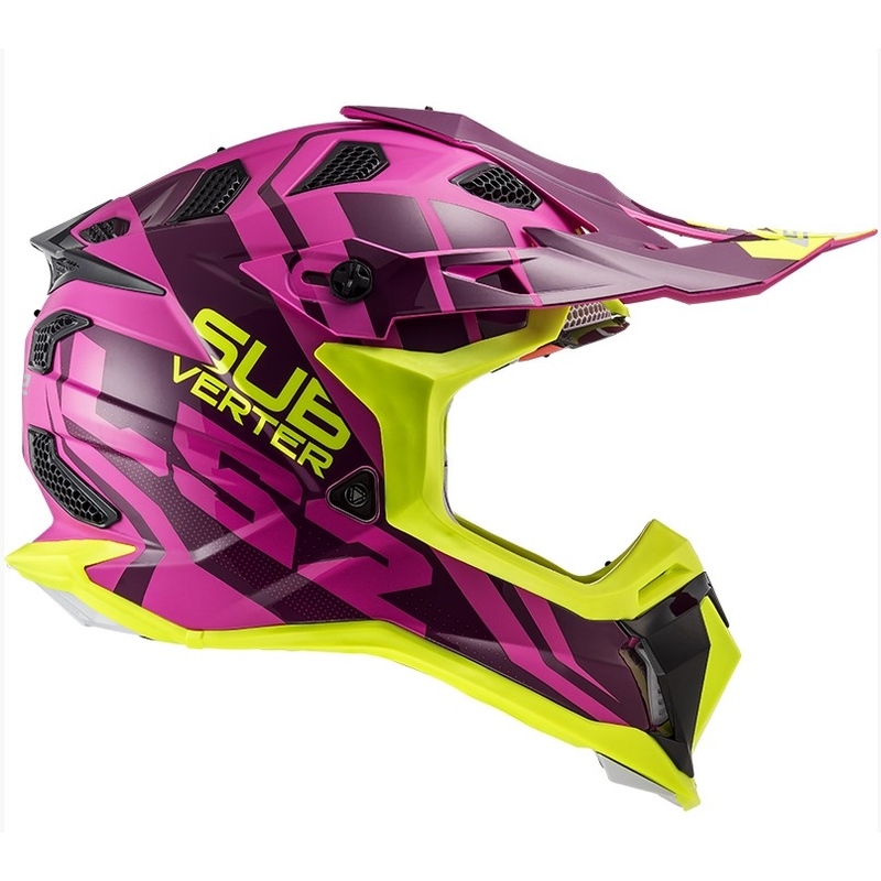 Motokrosová přilba LS2 MX470 Subverter Troop růžovo-fluo žlutá výprodej