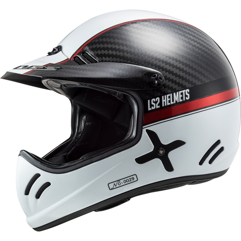 Casco de motocross LS2 MX471 Xtra Yard blanco-negro-rojo