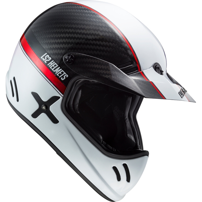 Casco de motocross LS2 MX471 Xtra Yard blanco-negro-rojo