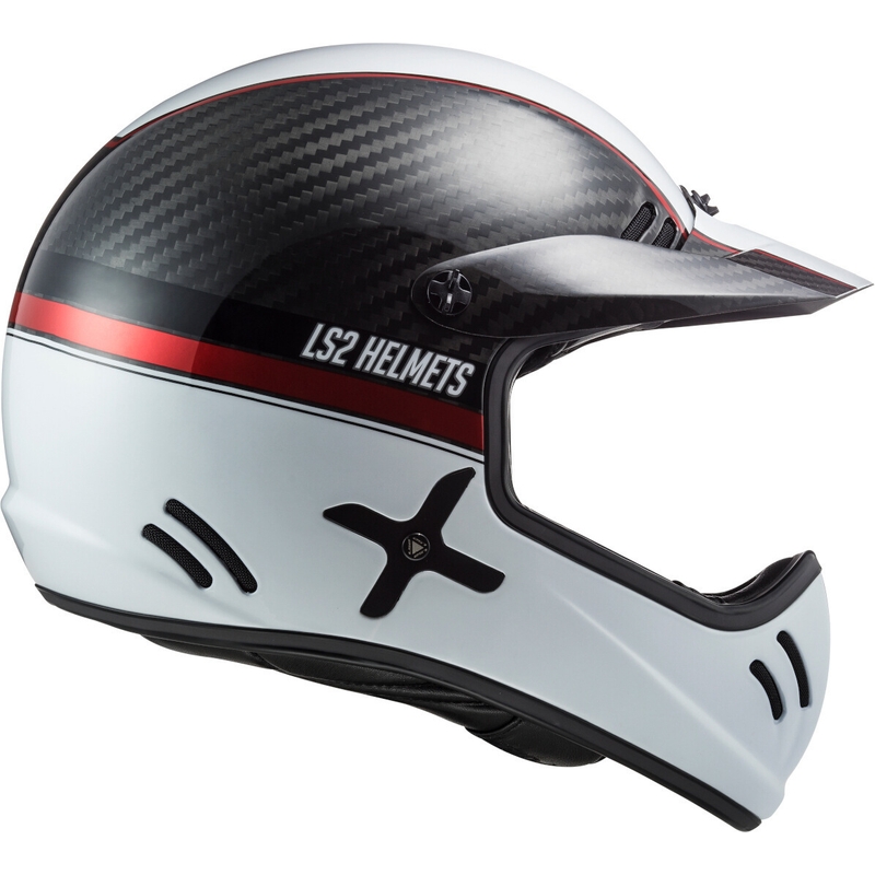Casco de motocross LS2 MX471 Xtra Yard blanco-negro-rojo