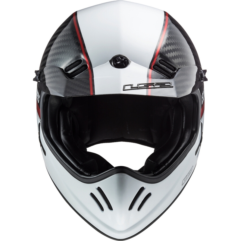 Casco de motocross LS2 MX471 Xtra Yard blanco-negro-rojo