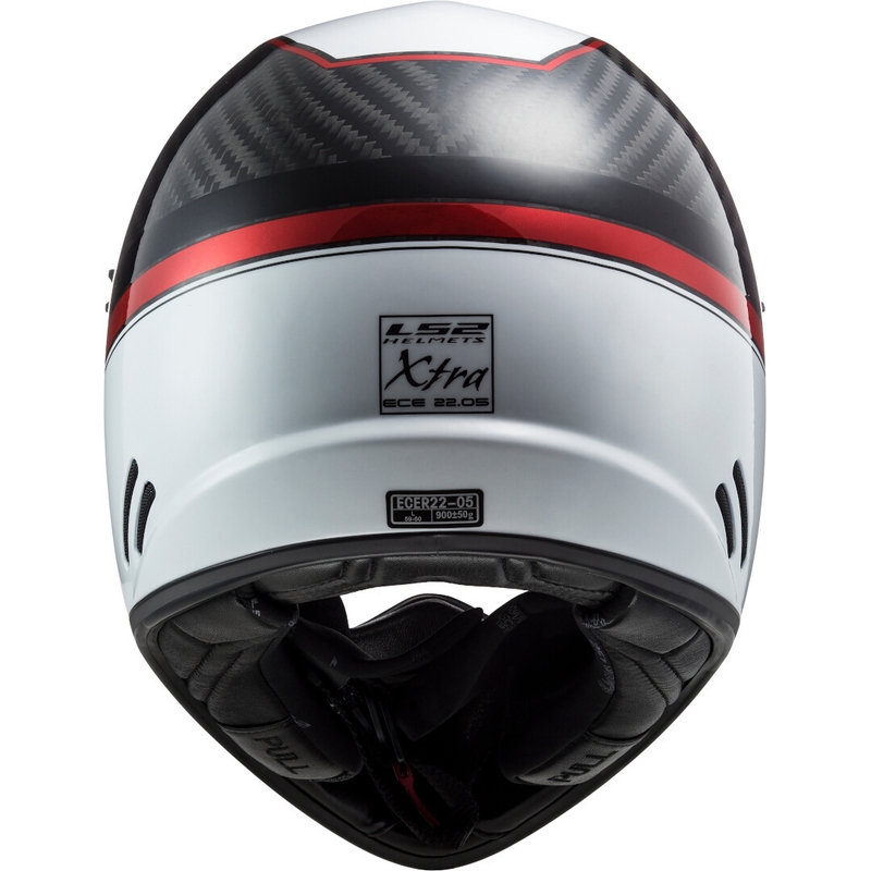 Casco de motocross LS2 MX471 Xtra Yard blanco-negro-rojo