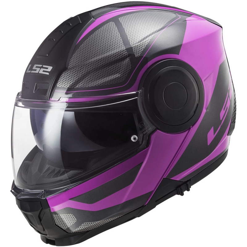 Vyklápěcí přilba na motorku LS2 FF902 Scope Axis černo-fialová