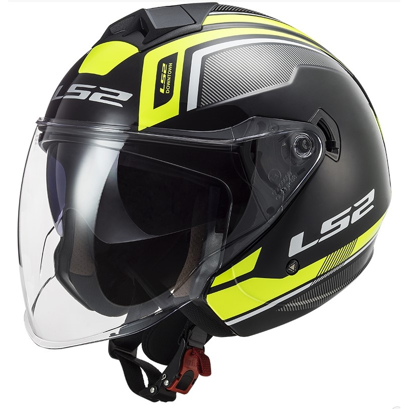 Otevřená přilba na motorku LS2 OF573 Twister II Flix černo-fluo žlutá
