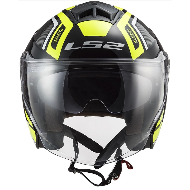 Otevřená přilba na motorku LS2 OF573 Twister II Flix černo-fluo žlutá