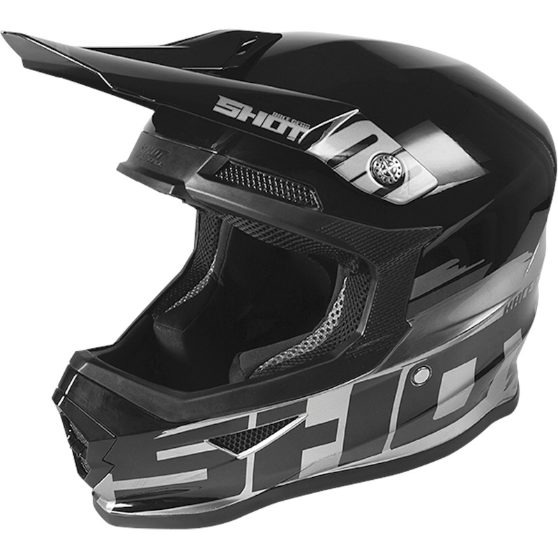 Casco de motocross Shot Furious Brush negro-plata