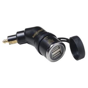 Adaptador DIN Interphone con 2 salidas USB para motocicletas, 2A