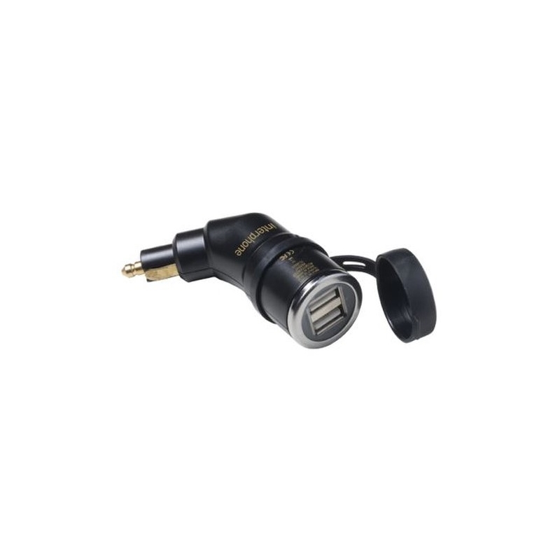 Adaptador DIN Interphone con 2 salidas USB para motocicletas, 2A