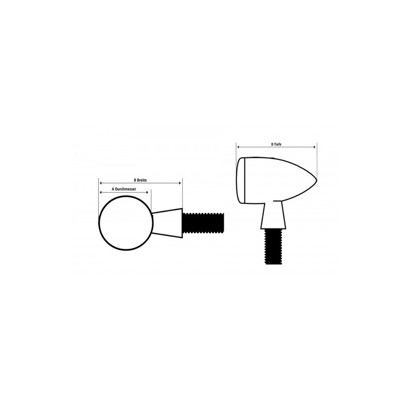 Luz trasera LED universal Highsider INTERSTATE con soporte
