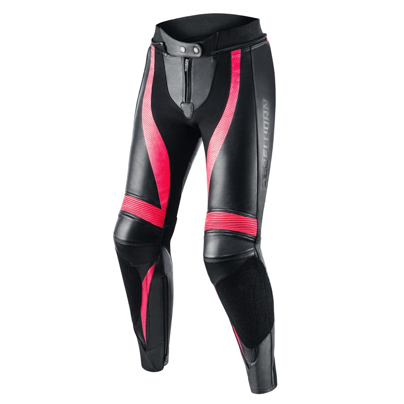 Pantalón de moto para mujer Rebelhorn Rebel Negro y Rosa