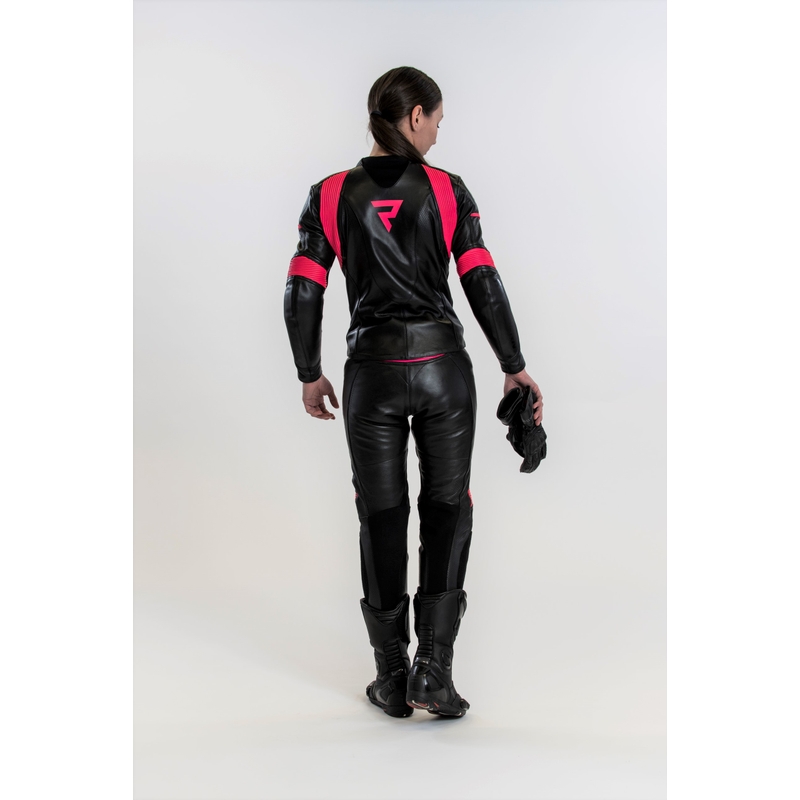 Pantalón de moto para mujer Rebelhorn Rebel Negro y Rosa