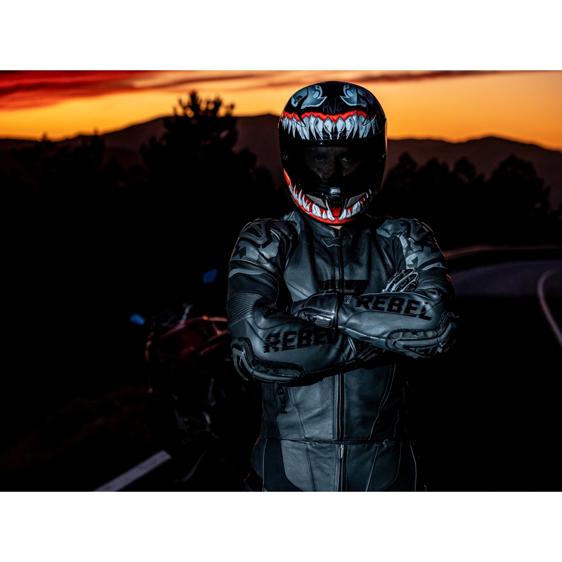 Chaqueta de moto Rebelhorn Rebel negra en oferta liquidación
