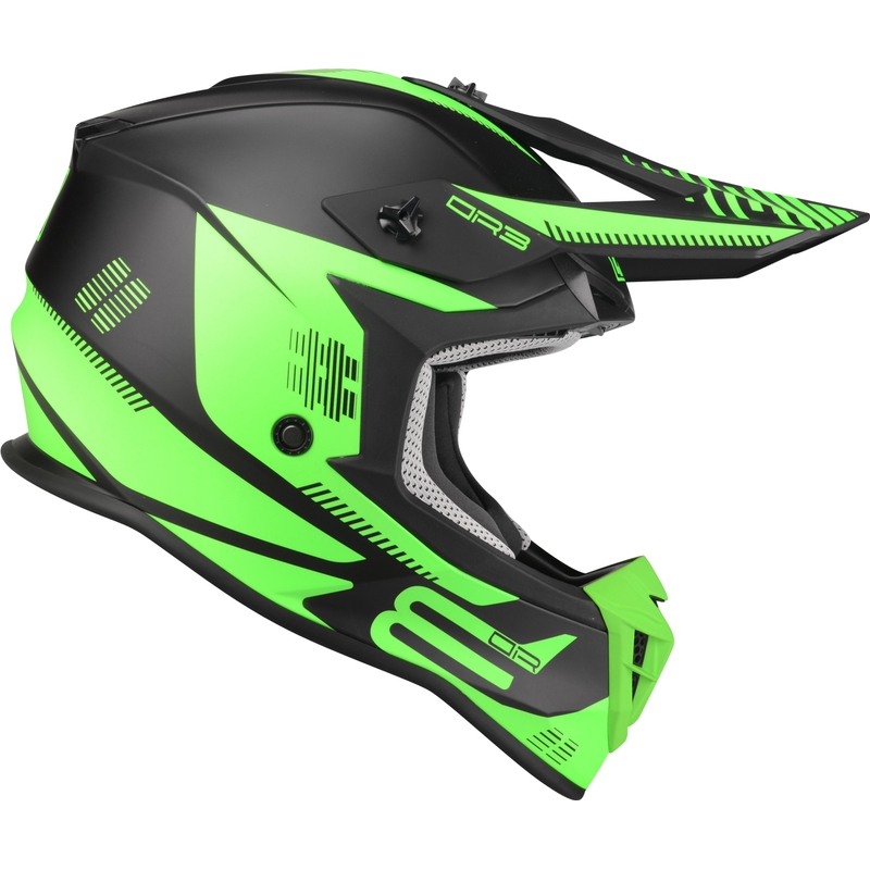 Motokrosová přilba Lazer OR-3 PP3 černo-fluo zelená