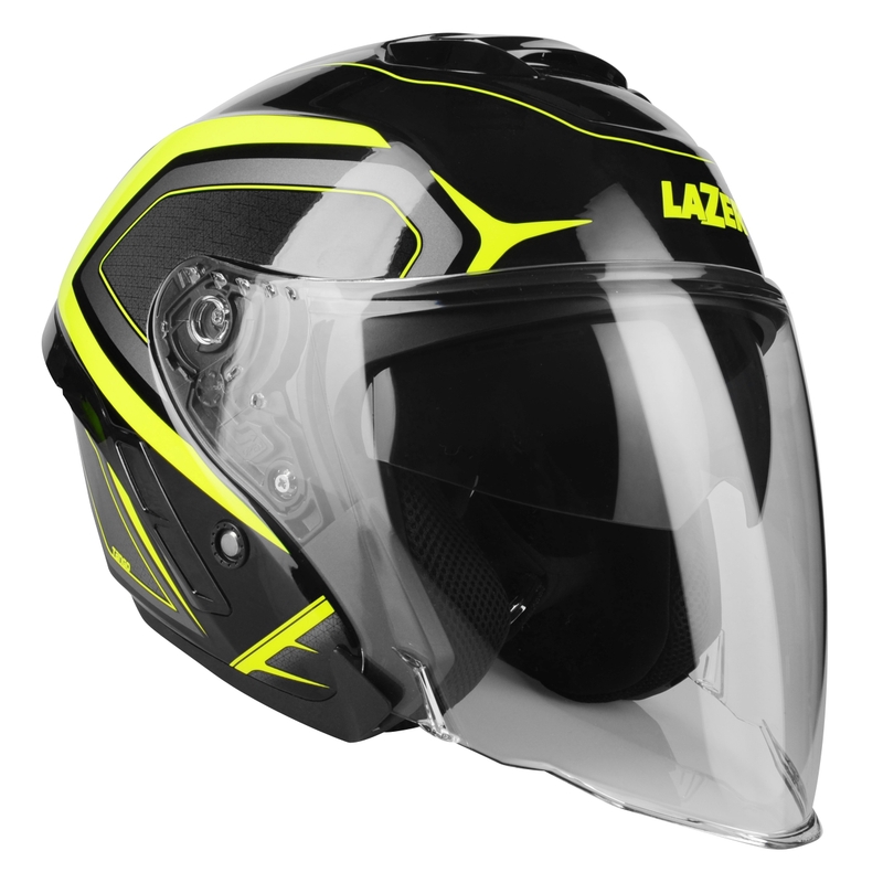 Otevřená přilba na motorku Lazer Tango S Hexa černo-fluo žlutá