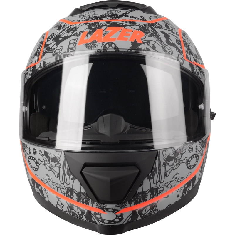 Integrální přilba na motorku Lazer Rafale $13 Original černo-stříbrno-fluo oranžová