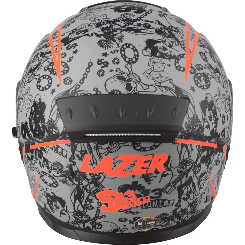 Integrální přilba na motorku Lazer Rafale $13 Original černo-stříbrno-fluo oranžová