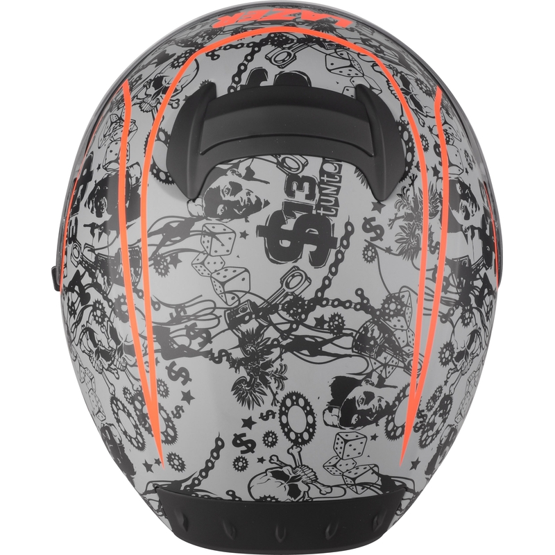 Integrální přilba na motorku Lazer Rafale $13 Original černo-stříbrno-fluo oranžová