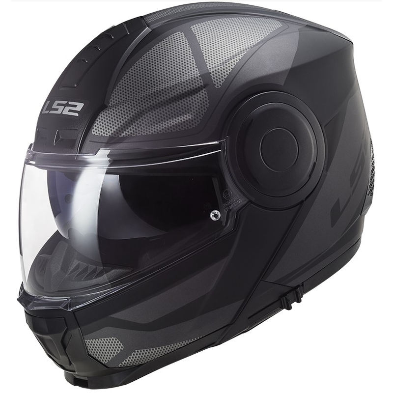 Casco de moto abatible LS2 FF902 Scope Axis negro-titanio