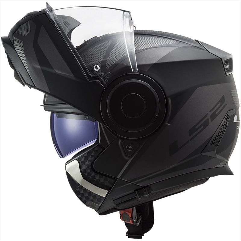 Casco de moto abatible LS2 FF902 Scope Axis negro-titanio