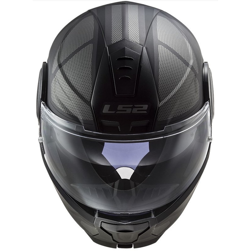 Casco de moto abatible LS2 FF902 Scope Axis negro-titanio