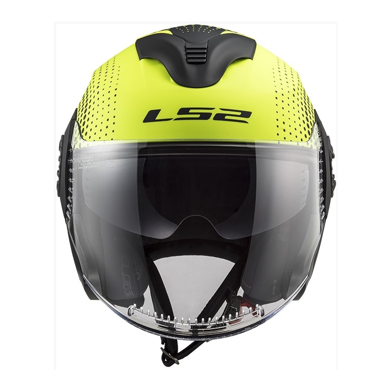 Otevřená přilba na motorku LS2 OF570 Verso Spin černo-fluo žlutá