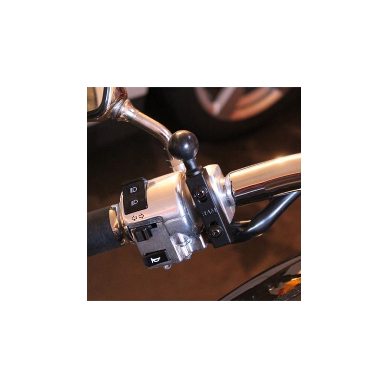 RAM Soportes con pasador de 1" para manguito de maneta de freno/embrague de motocicleta