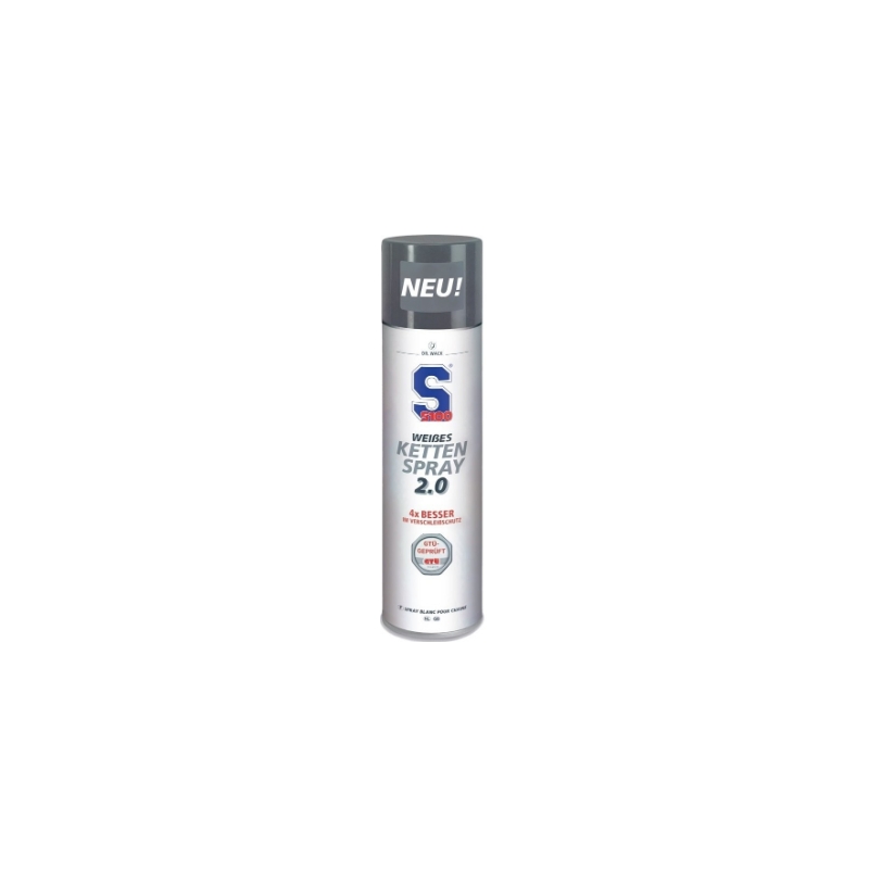 Lubricante para cadenas S100 - Spray blanco para cadenas 2.0 400 ml