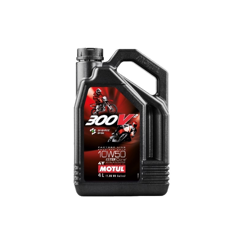 Aceite Motul 300V² 4T FL Carretera/Todoterreno 10W50 4 l